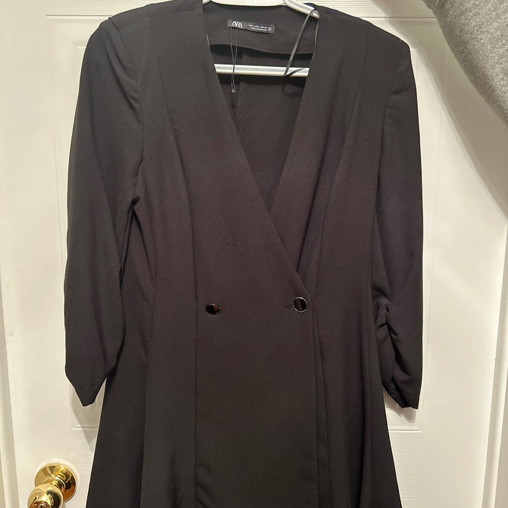 Zara Black Long Sleeve Dress